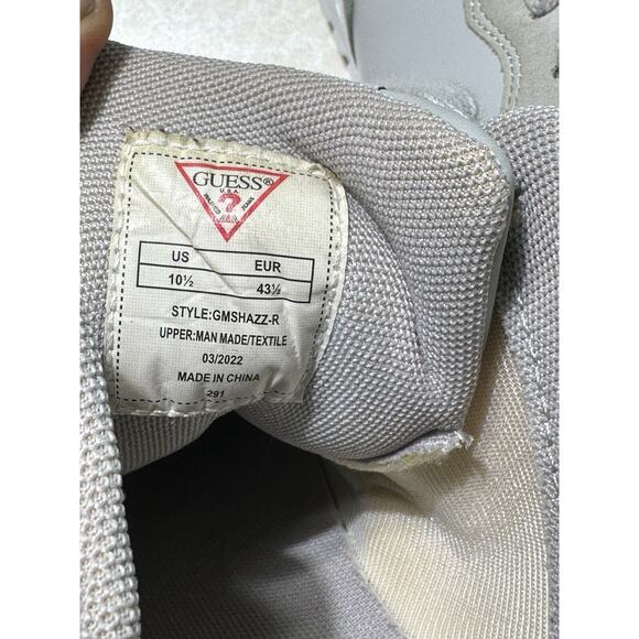 GUESS Shazz Sneaker SHOE MENS SIZE 10.5 LIGHT GRAY NEW - Picture 6 of 6